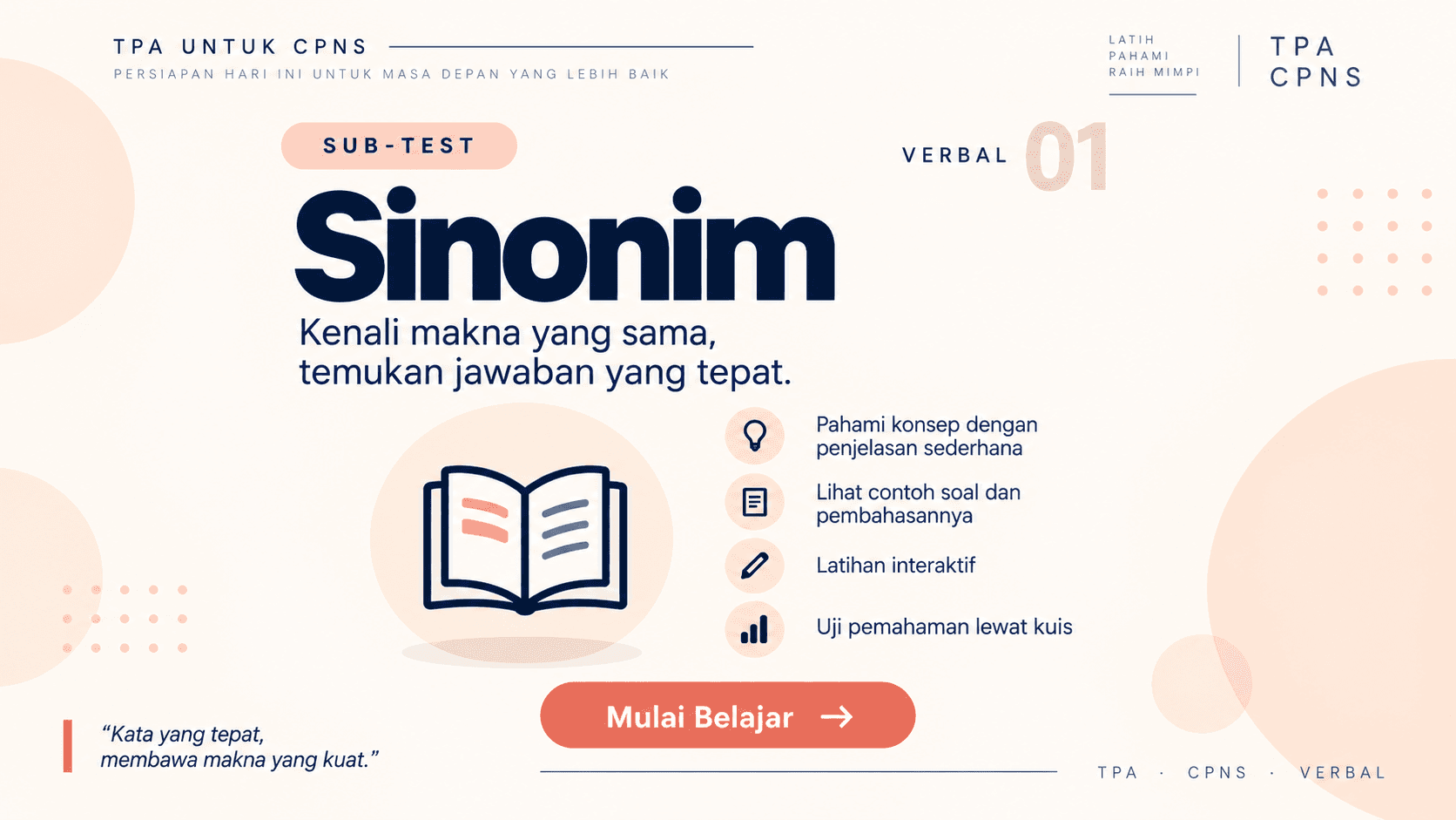 Sinonim TPA: Makna Inti & Strategi Menjawab Soal Sinonim
