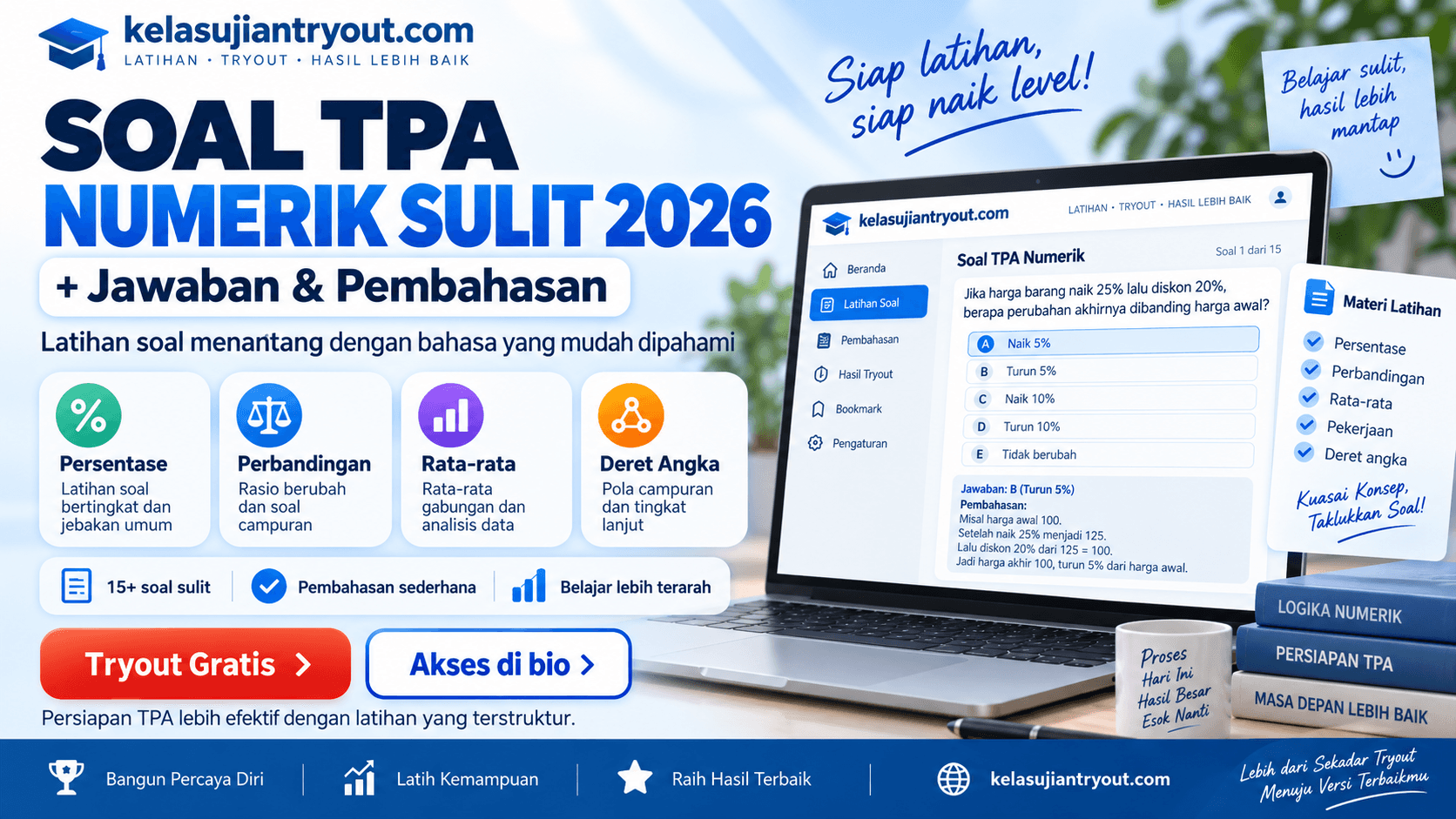 soal TPA sulit, contoh soal TPA numerik, latihan TPA numerik, soal numerik TPA dan pembahasan, soal TPA HOTS, deret angka TPA sulit